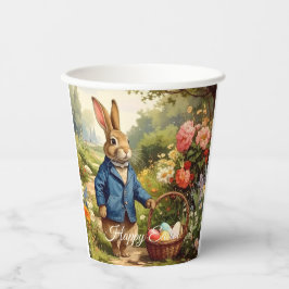 Vasos De Papel Easter Bunny Collecting Easter Eggs