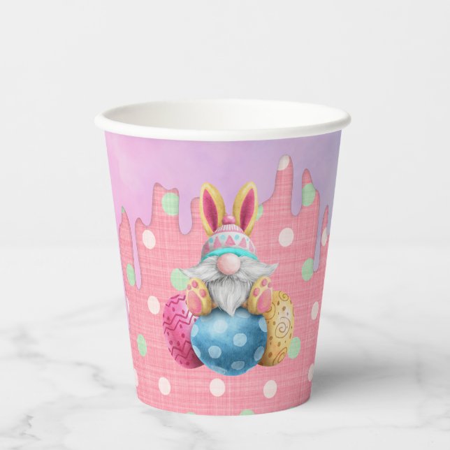 Vasos De Papel Easter Gnome Polkadot Eggs Icing Drips (Anverso)