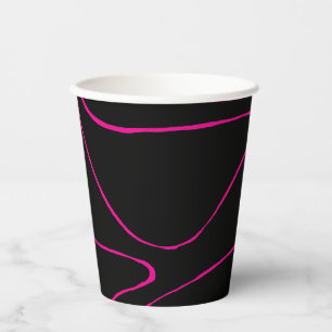 Vasos De Papel Ebb y Flow 2 - Magenta y negro