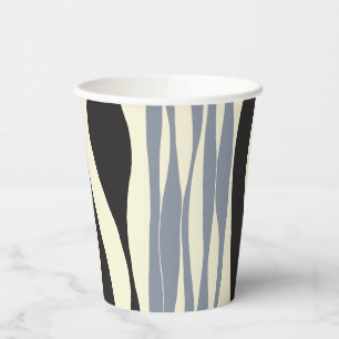 Vasos De Papel Ebb y Flow en negro, gris y crema