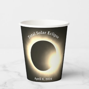 Vasos De Papel Eclipse solar 2024, 8 de abril