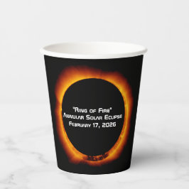 Vasos De Papel Eclipse solar anular del anillo de fuego de 2026