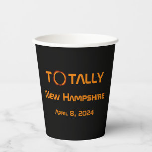 Vasos De Papel Eclipse solar de New Hampshire 2024