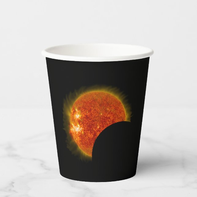 Vasos De Papel Eclipse solar en la Copa de Papel (Anverso)