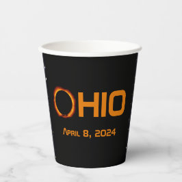 Vasos De Papel Eclipse solar total de Ohio 2024
