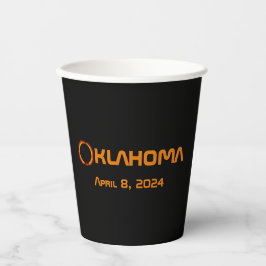 Vasos De Papel Eclipse solar total de Oklahoma 2024