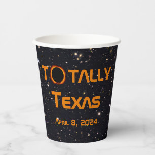 Vasos De Papel Eclipse solar total de Texas 2024