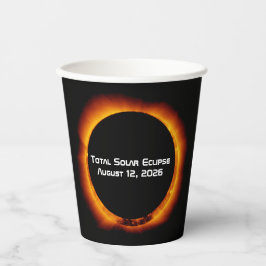 Vasos De Papel Eclipse Total de Sol 2026