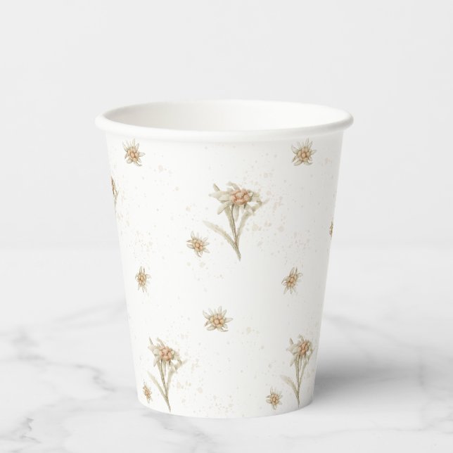 Vasos De Papel Edelweiss Alpine Wildflower (Anverso)