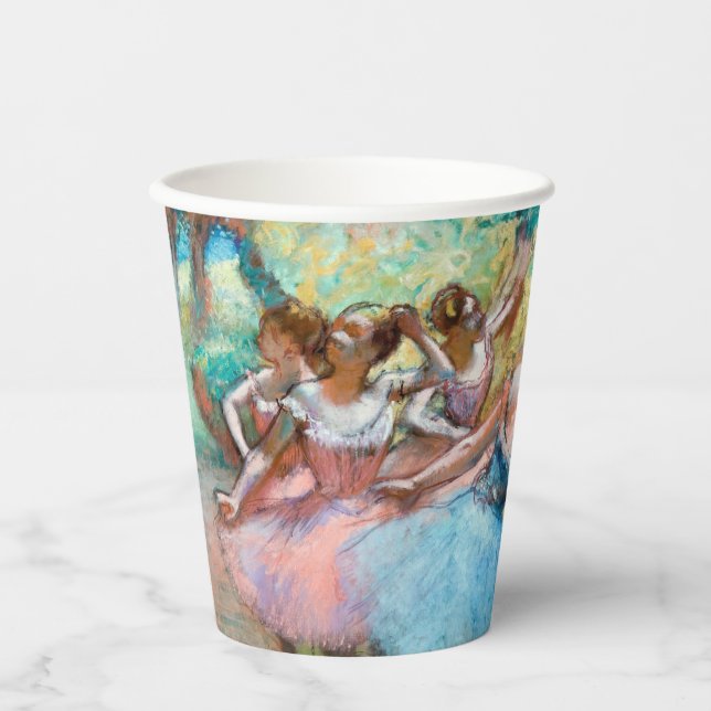 Vasos De Papel Edgar Degas - Cuatro Ballerinas en escena (Anverso)