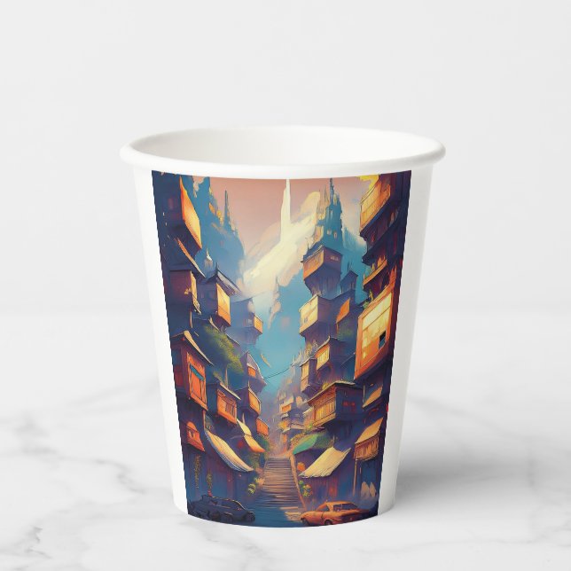 Vasos De Papel Edificios (Anverso)