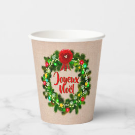 Vasos De Papel Editar Assiette de Texto joyeux Noël