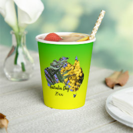 Vasos De Papel Editar texto Australia Day Gum Leaf Waf