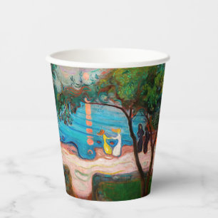 Vasos De Papel Edvard Munch - Baile en la playa