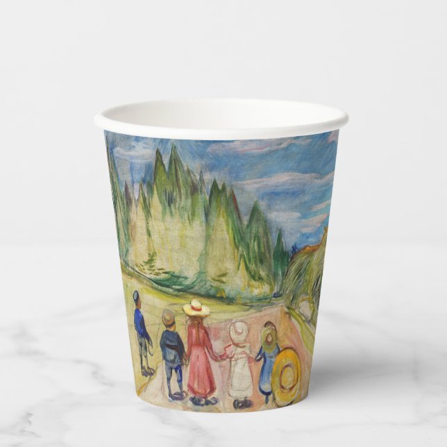 Vasos De Papel Edvard Munch - El bosque de cuento de hadas (Anverso)