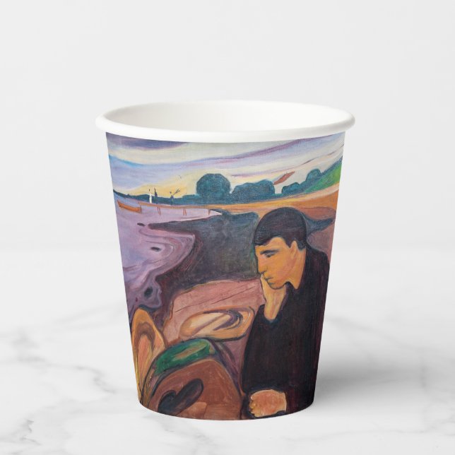 Vasos De Papel Edvard Munch - Melancholy 1894 (Anverso)