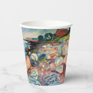 Vasos De Papel Edvard Munch - Shore with Red House