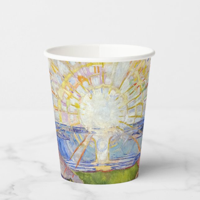 Vasos De Papel Edvard Munch - The Sun 1911 (Izquierda)