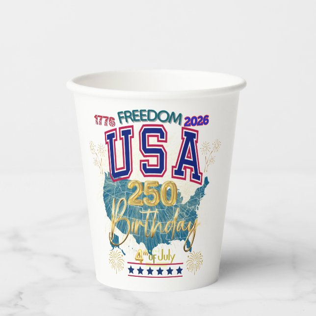 VASOS DE PAPEL EE. UU. 250 AÑOS DE LIBERTAD (Anverso)