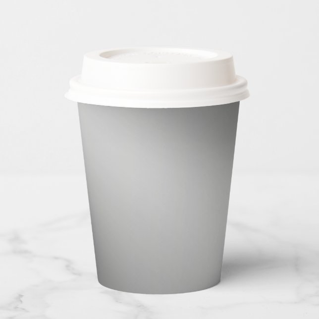 Vasos De Papel Efecto Ombre Gris De Luz De Luna De Plata (Izquierda)
