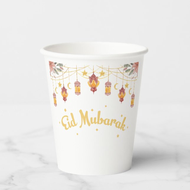 VASOS DE PAPEL EID MUBARAK - EID (Anverso)