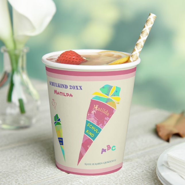 Vasos De Papel Einschulung Feier Schulkind Einschulungsfeier 2024 (Subido por el creador)