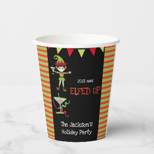 Vasos De Papel El 202 fue Elfed Up Navidades Fiestas de cócteles