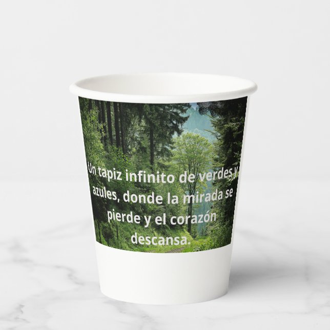 Vasos De Papel El Abismo Azul y Verde (Anverso)