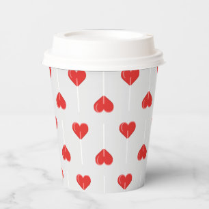Vasos De Papel El amor brillante hunde al rojo