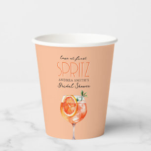 Vasos De Papel El amor elegante moderno en la primera ducha de no