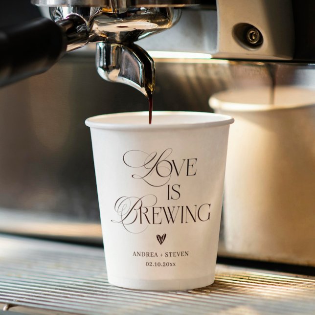 Vasos De Papel El amor está preparando café de boda (Subido por el creador)
