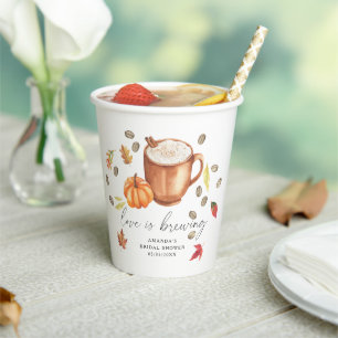 Vasos De Papel El amor está preparándose Regalo de desayuno de bo