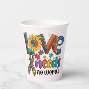 Vasos De Papel El amor no necesita palabras - Conciencia del auti