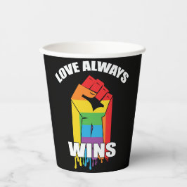 Vasos De Papel El amor siempre gana a los homosexuales LGBT