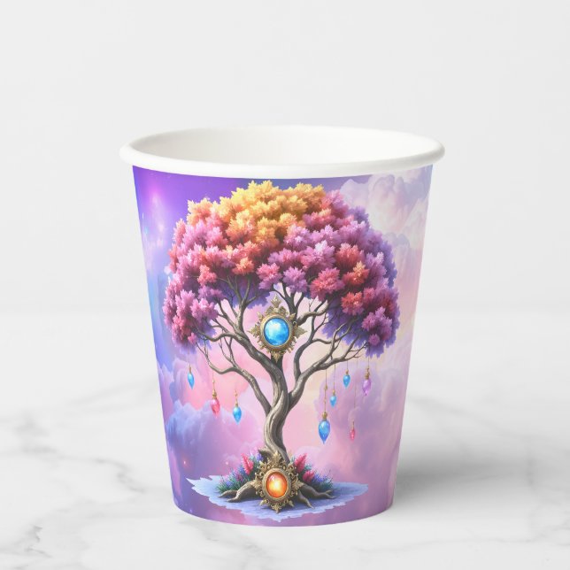 Vasos De Papel El Árbol Celestial del Devenir. (Anverso)