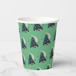 Vasos De Papel El árbol de Navidad Stars The Moon