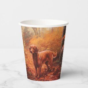 Vasos De Papel El asentamiento rojo irlandés en otoño se inspira
