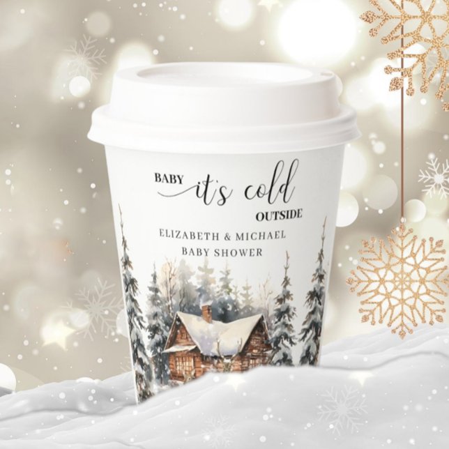 Vasos De Papel El bebé de la selva de venado de invierno hace frí (Subido por el creador)