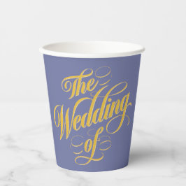 Vasos De Papel El Boda de la elegancia: Blueberry y Sunshine