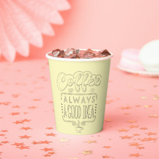 Vasos De Papel el café es una buena idea