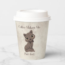 El café me hace perfecto-Granos de café-Gato lindo