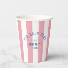 Vasos De Papel El Club Bach Azul Escudo Cabana Rosa