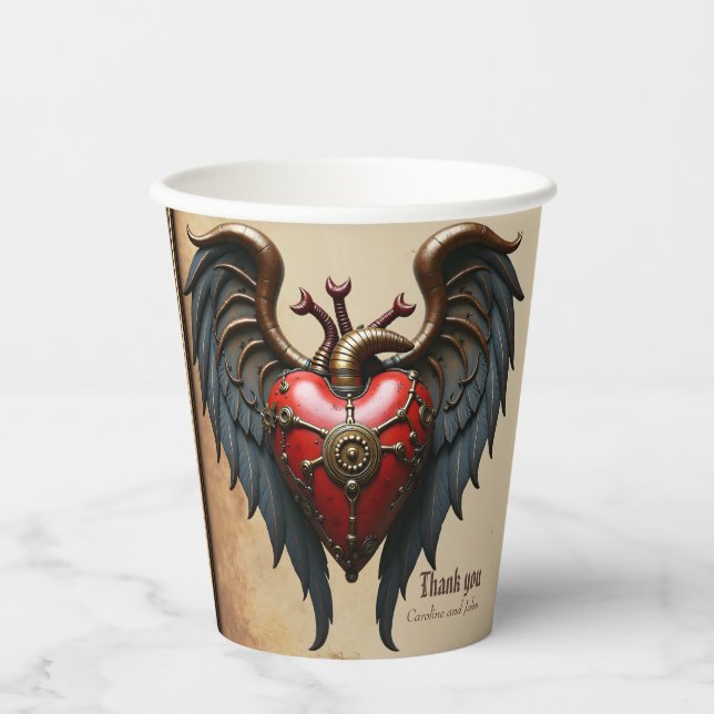 Vasos De Papel El corazón palpitante de la mecánica, (Anverso)