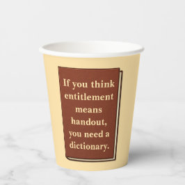 Vasos De Papel El derecho no es una donación