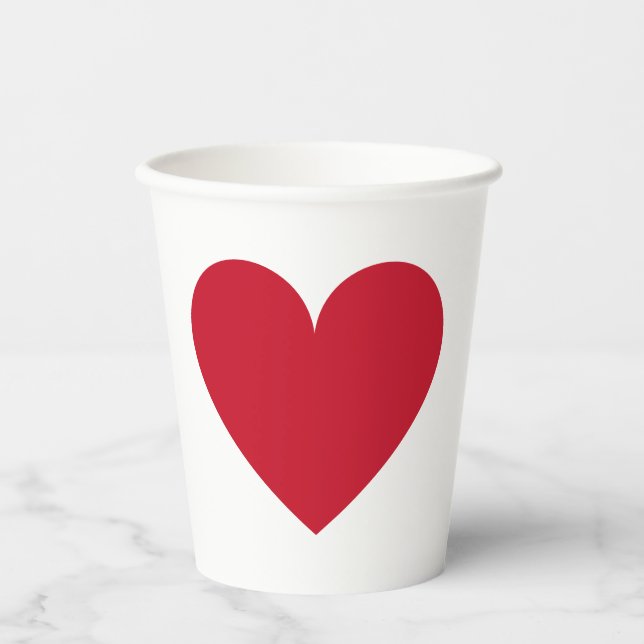 Vasos De Papel El día de San Valentín (Anverso)
