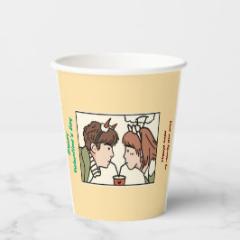 Vasos De Papel El día de San Valentín