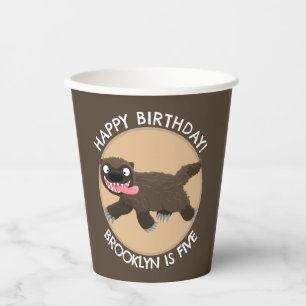 Vasos De Papel El divertido y hambriento cumpleaños personalizado