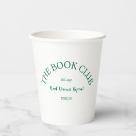 Vasos De Papel El Escudo verde del Club del Libro Discute sobre l