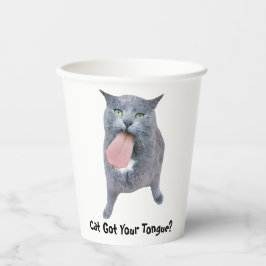 Vasos De Papel ¿El Gato Tiene Tu Lengua?