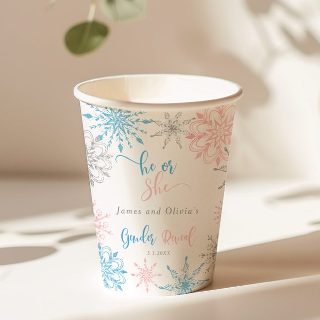 Vasos De Papel El género de los copos de nieve le revela (Subido por el creador)